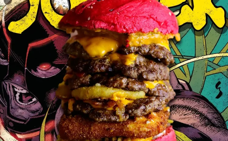  ¡Sorteo Especial! 🎉 Gana una Juggernaut Burger con papas y bebida en Comics Burger